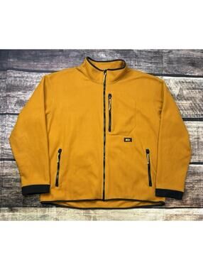 Rei Co-op Jacket Mens XL Polartec Fleece Full Zip Mustard